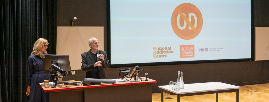 John Strang and  Nicola Metrebian present at the conference