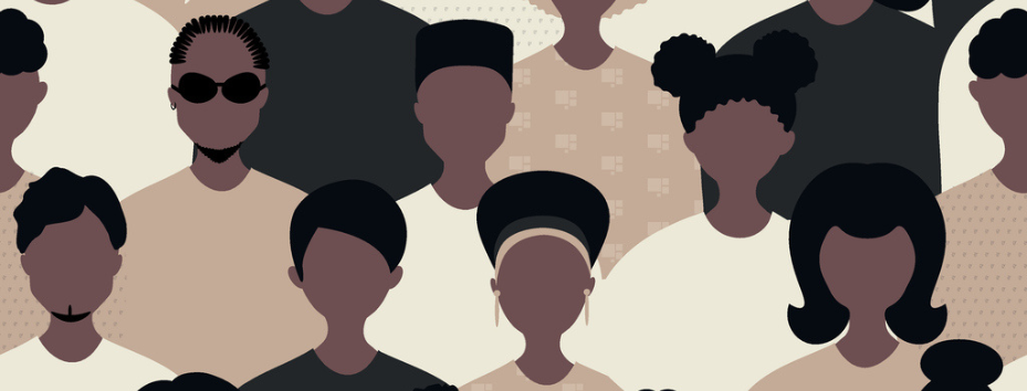 Large Crowd of Black or African American people front view