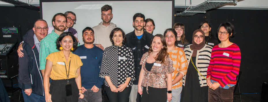 group of participants at the zine making workshop